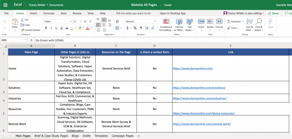 web link grid