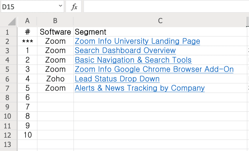 Software Spreadsheet