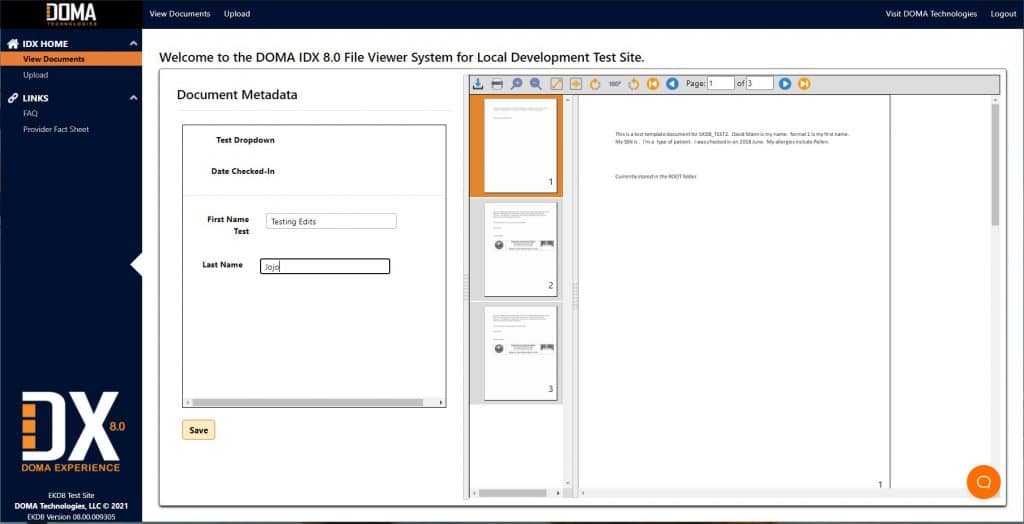 IDX metadata