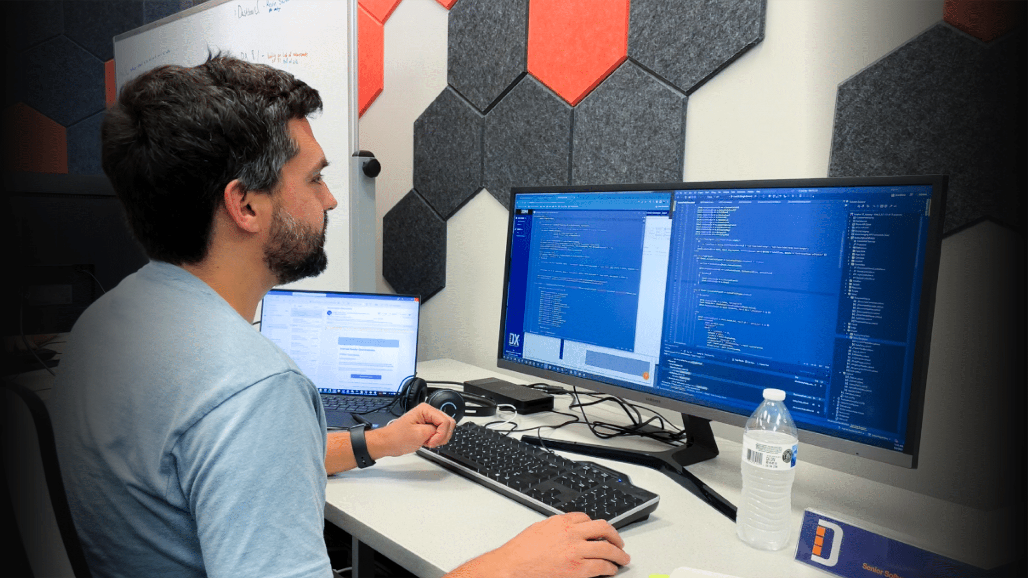 Employee Working at his computer